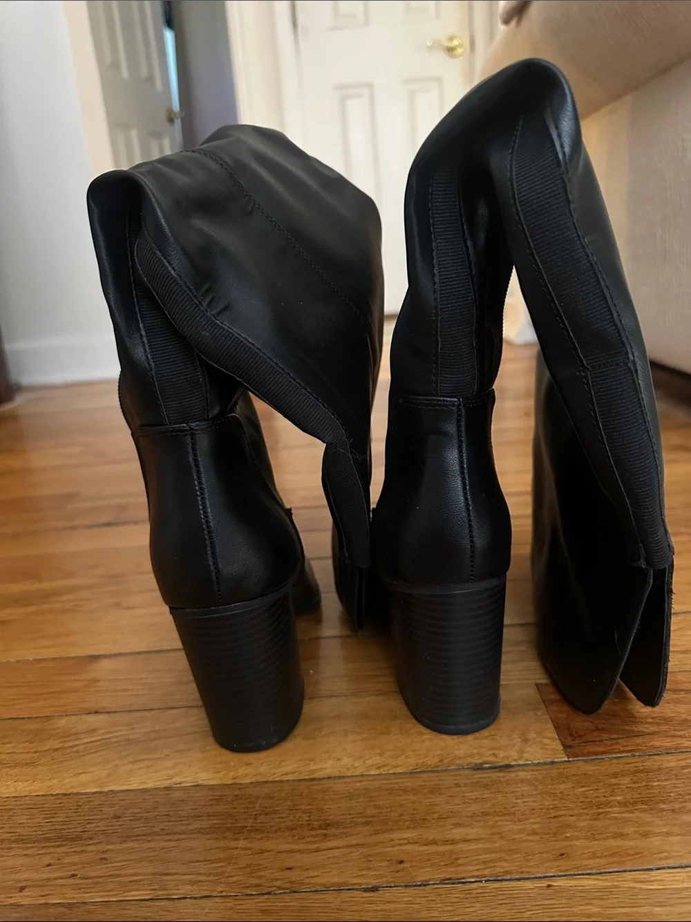Sun + Stone over the knee black boots